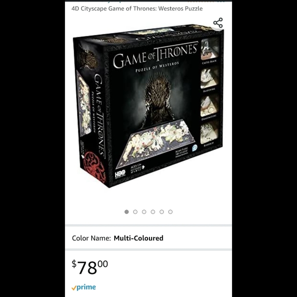 Like new Game of Thrones 4D "Puzzle of Westeros" - mostly unopened - Picture 2 of 11